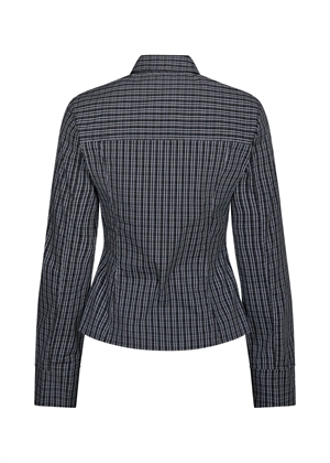 Cathy zip skjorte Black Neo Noir 